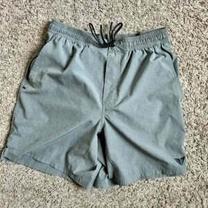 KORSA I Mens Athletic Shorts I Gray Zipper Pockets Lined Activewear I Size M